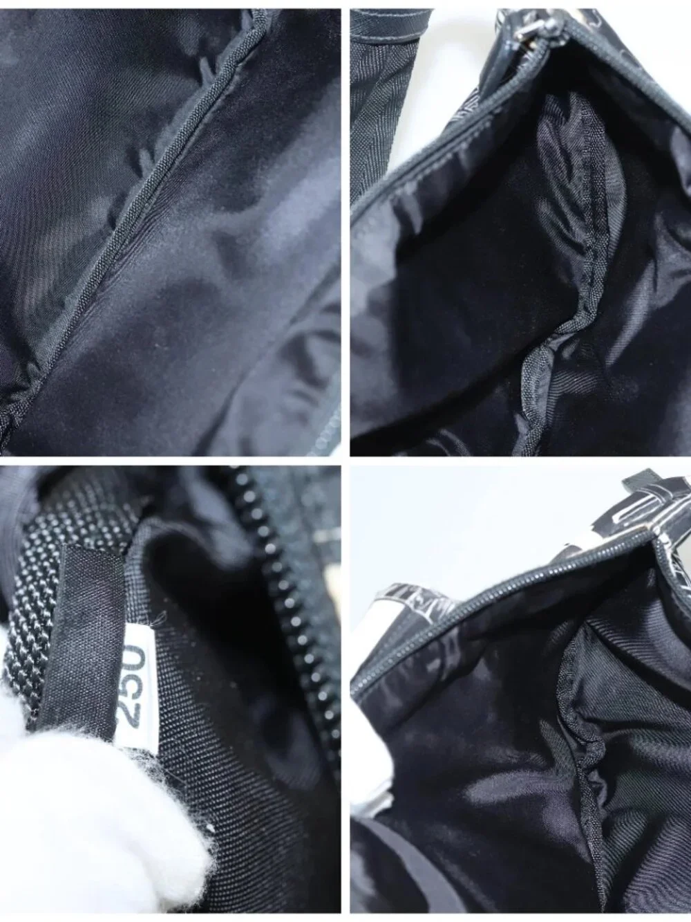 PRADA Shoulder Bag Nylon Black Silver Auth 125913 - Picture 15 of 16